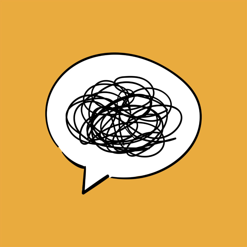 Illustration de l’hypervigilance : un cerveau en mode alerte qui apprend progressivement à retrouver le calme et la sécurité intérieure.